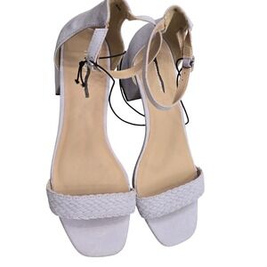 Maurices Women's Light Purple Suede Ankle Strap Block Heels Sandals Size 8M